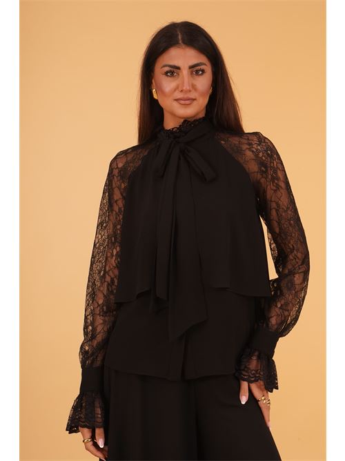Camicoa con pizzo Love To Love by Gai Mattiolo | LT102NERO